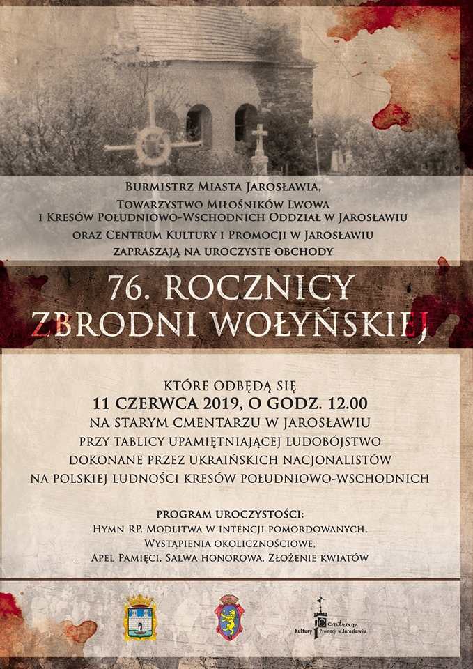 76 rocznica Wołynia- obchody w Jarosławiu