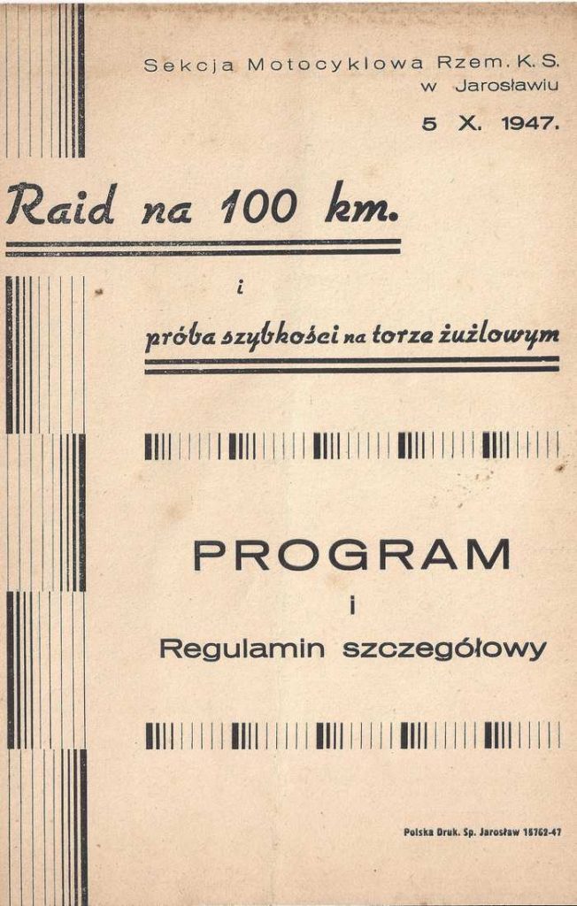 Sekcja motocyklowa Rzem.K.S w Jarosławiu - 1947