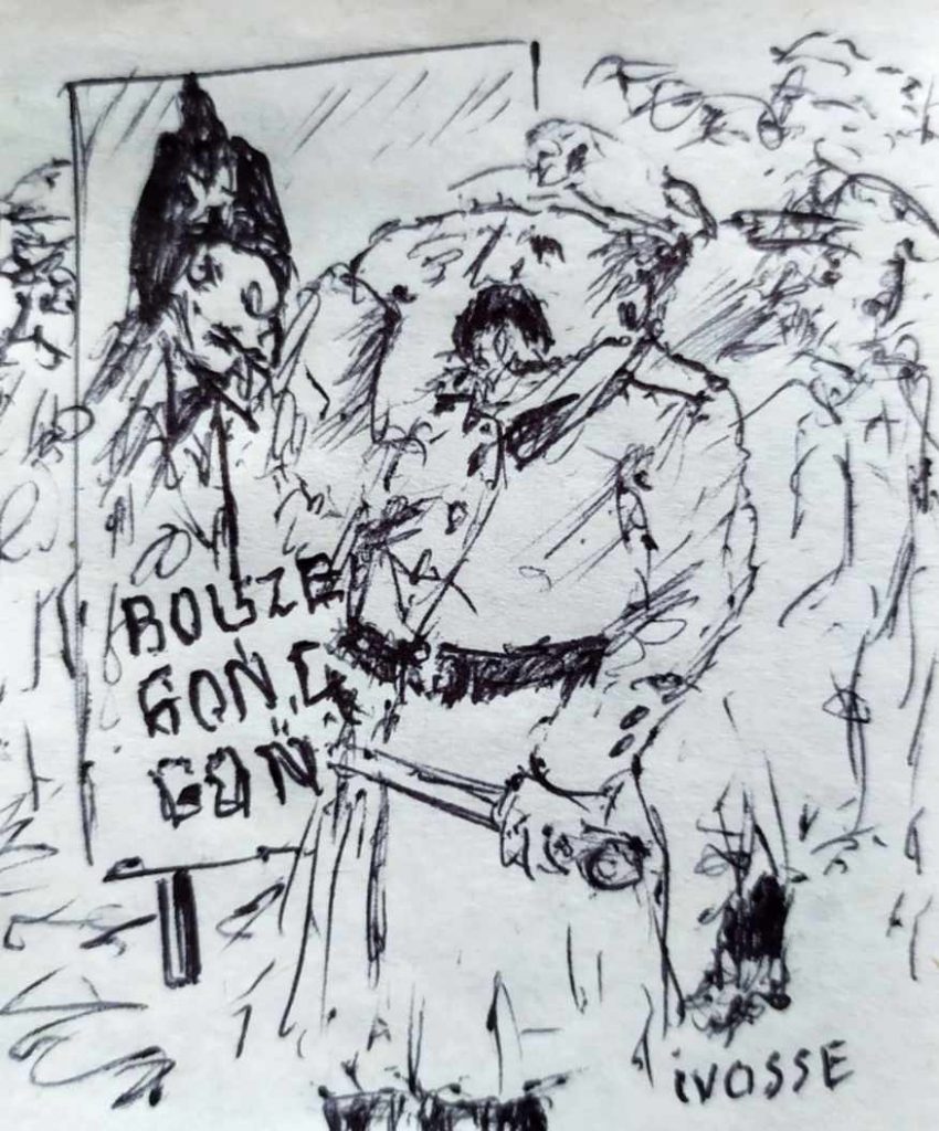 Rysunek - Piłsudski - bolszewika goń