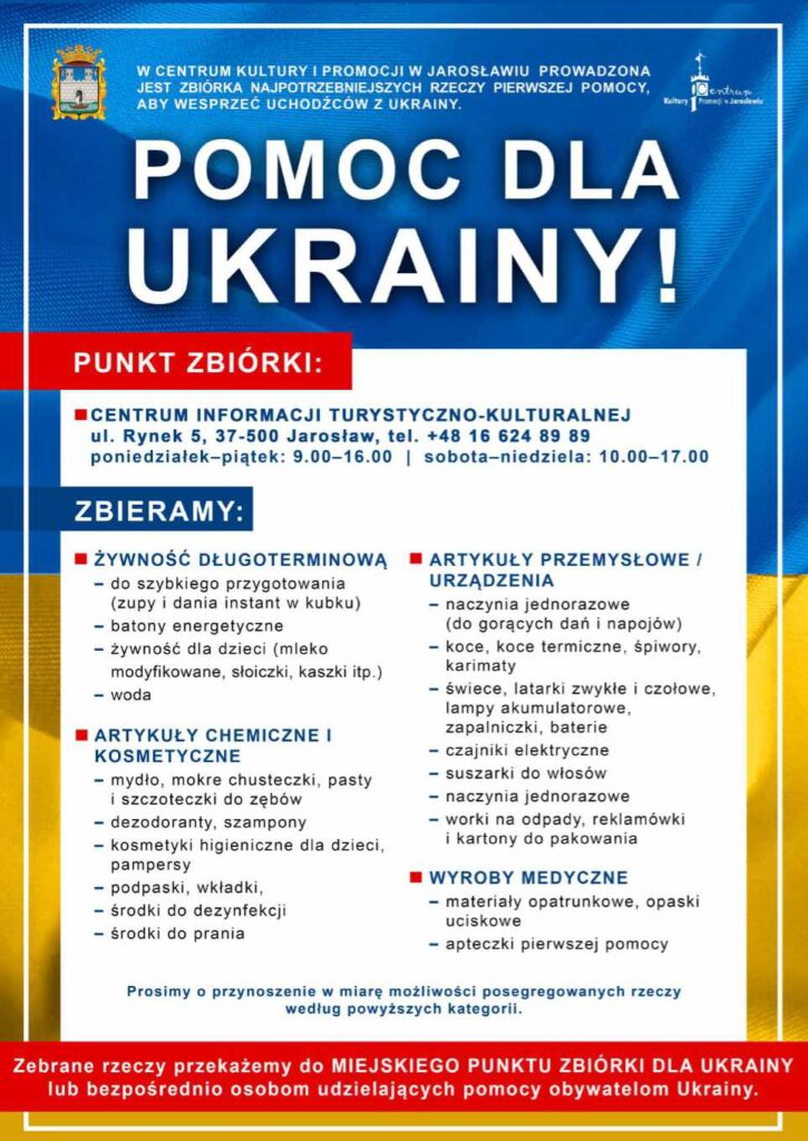 Pomoc dla Ukrainy - plakat