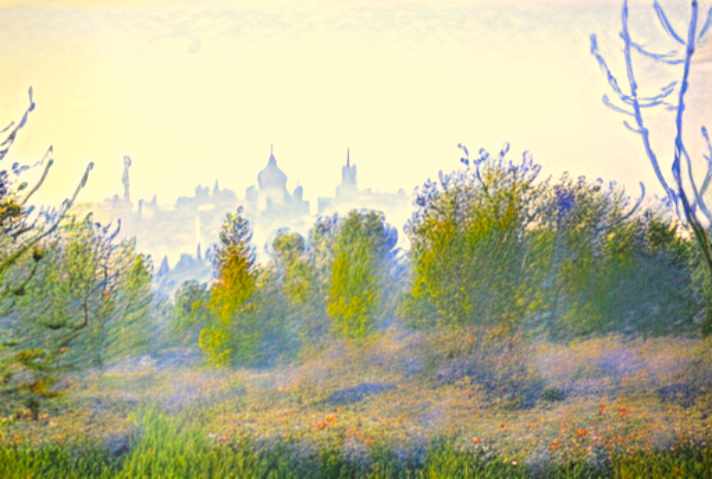 Jarosław we mgle - zdjęcie przerobione