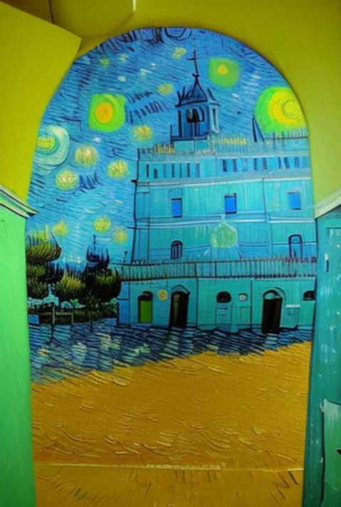 Widok na ratusz w Jarosławiu - zdjęcie przerobione