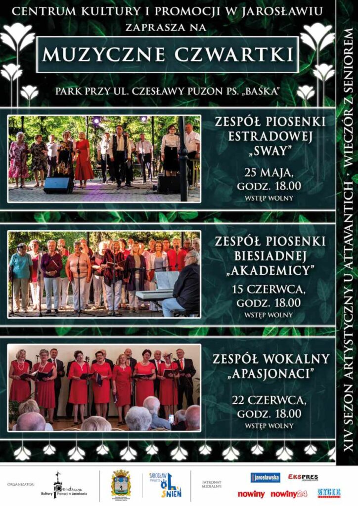 Plakat Muzycznych Czwartków w Jarosławiu