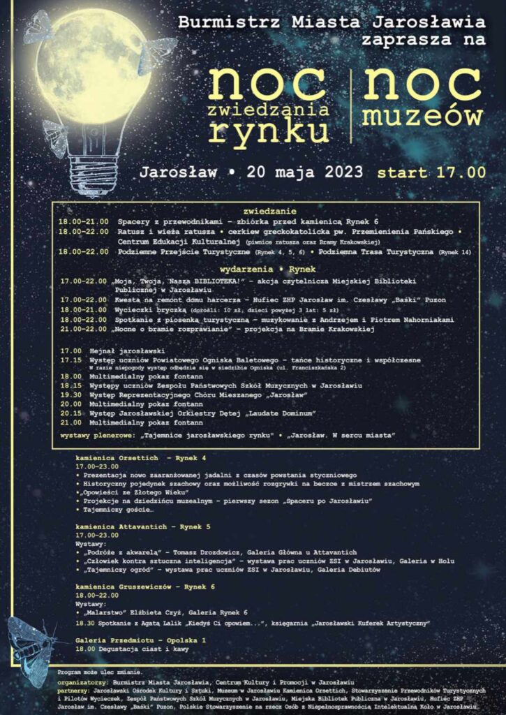 Plakat - Noc Muzeów - Jarosław 2023