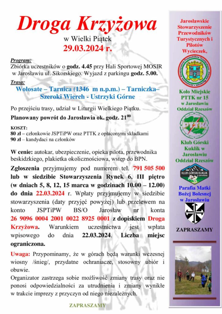 Droga Krzyżowa 2024 - Tarnica - plakat